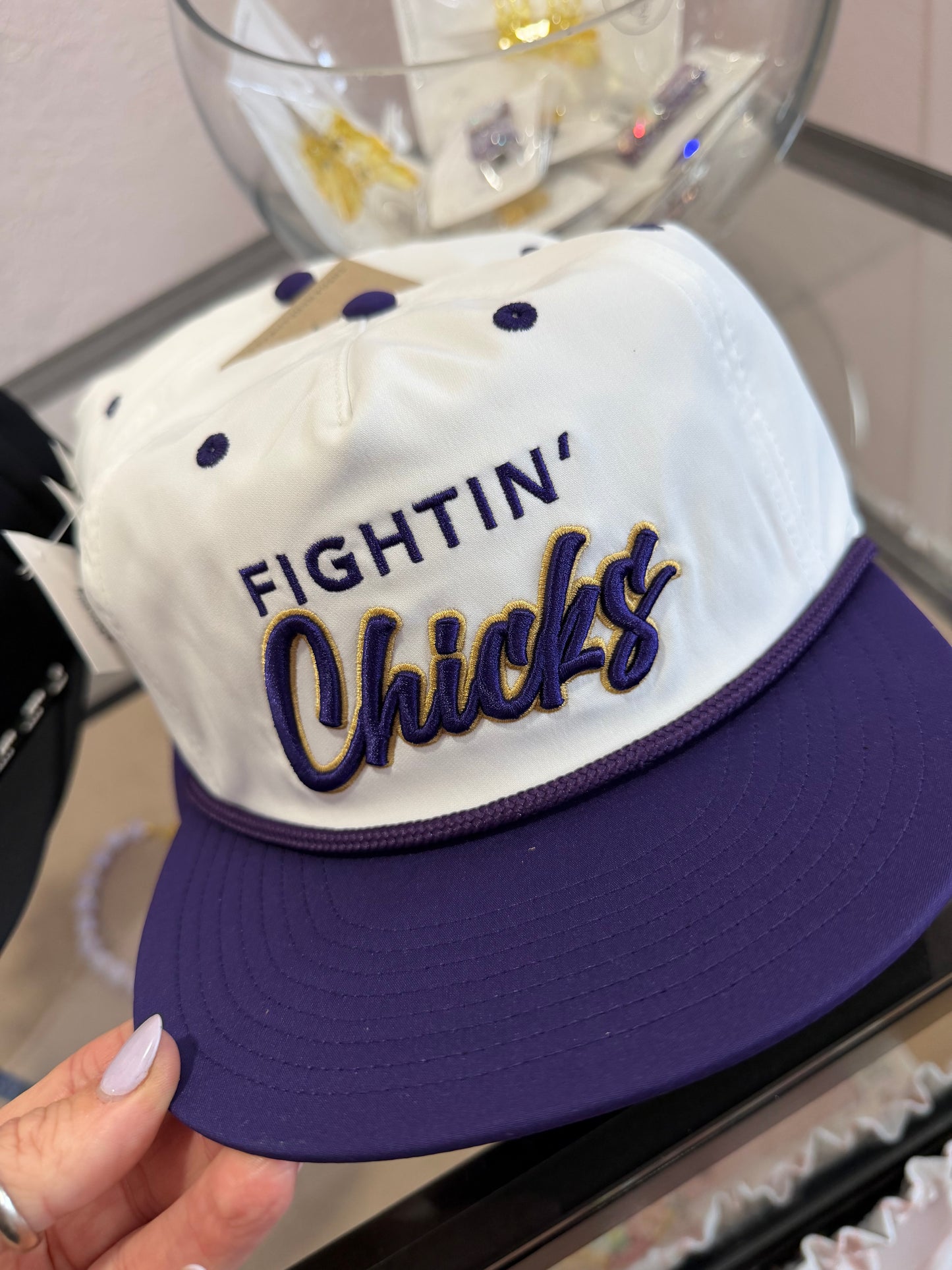 White Rope Fightin' Chick Hat