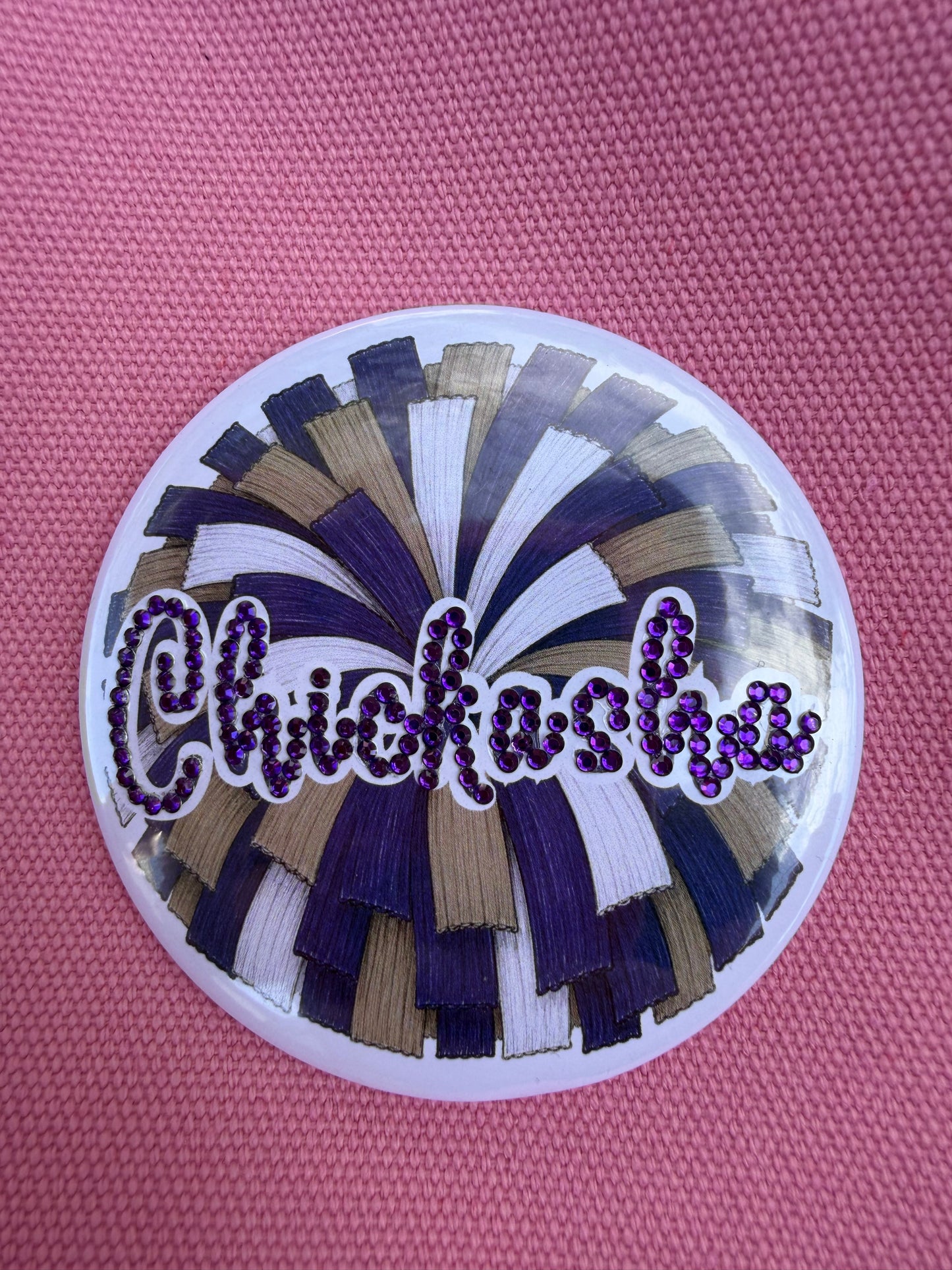 3" Chickasha Pom Button