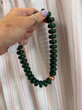 Green and Gold Beaded Necklace