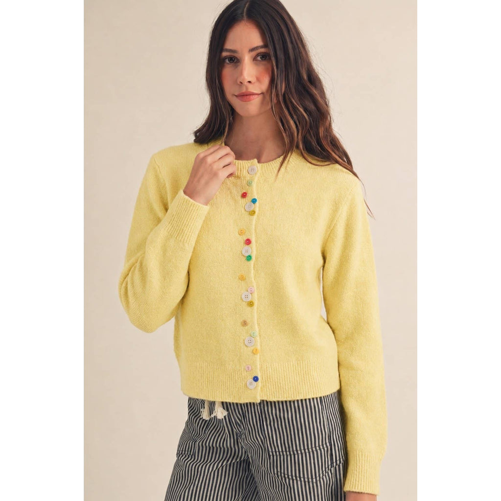 Whimsical Atelier Confetti Button Front Cardigan