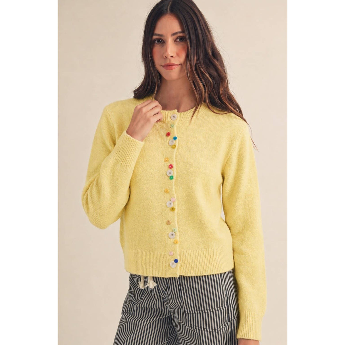Whimsical Atelier Confetti Button Front Cardigan