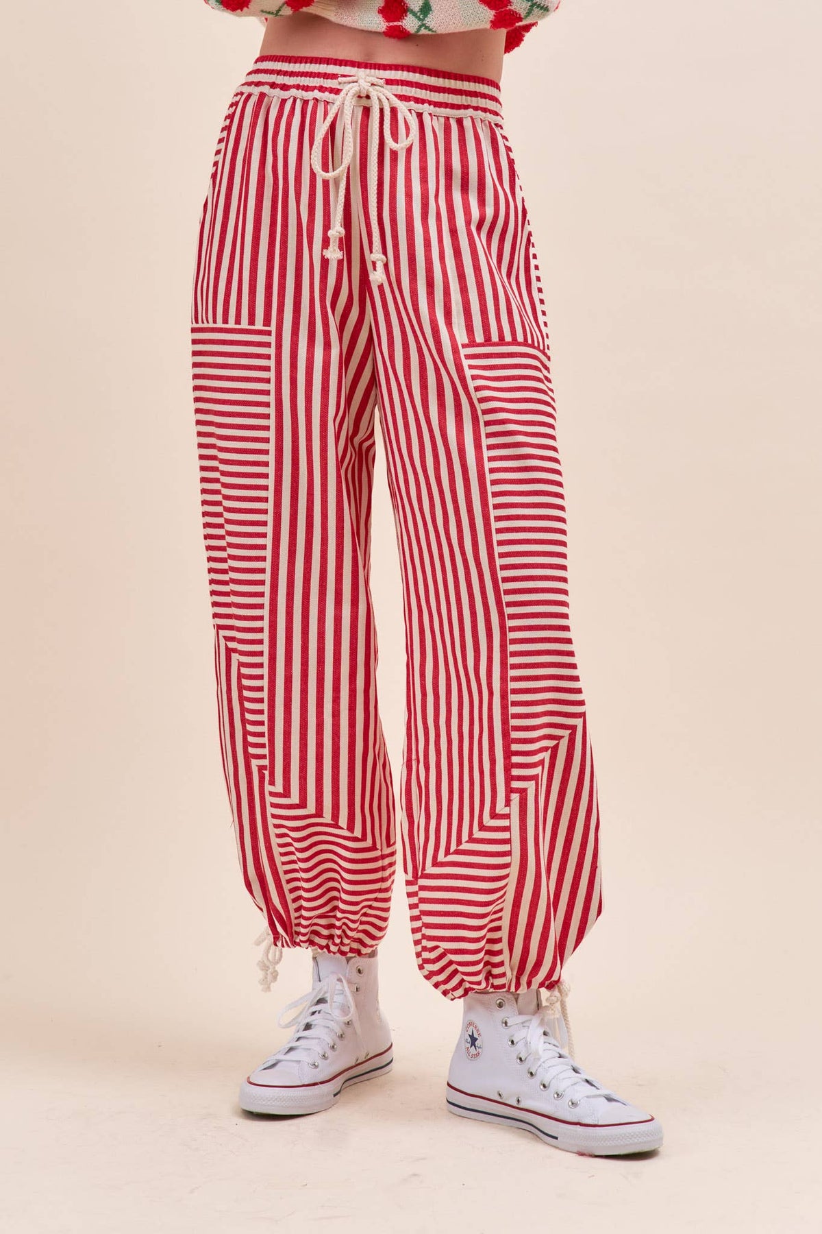 MIXED STRIPES PARACHUTE PANTS MP4366