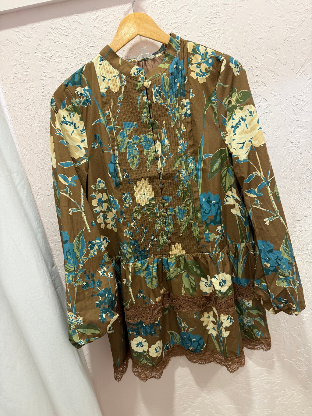 Brown Floral Dress