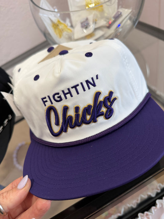 White Rope Fightin' Chick Hat