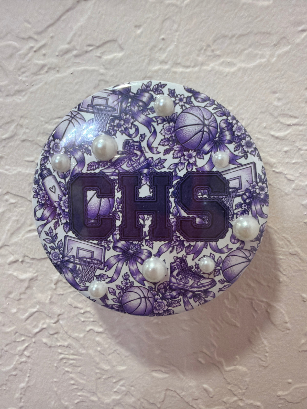 CHS Basketball Pearl Button