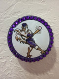 Chickasha Baseball w/ Purple Stones Button