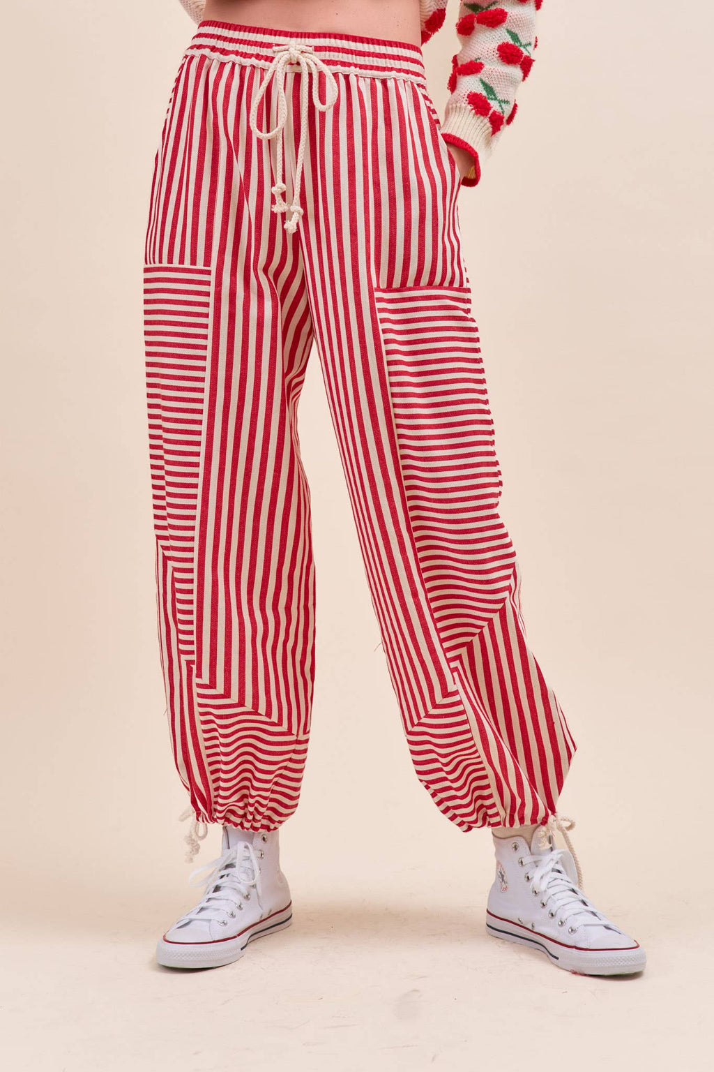 MIXED STRIPES PARACHUTE PANTS MP4366