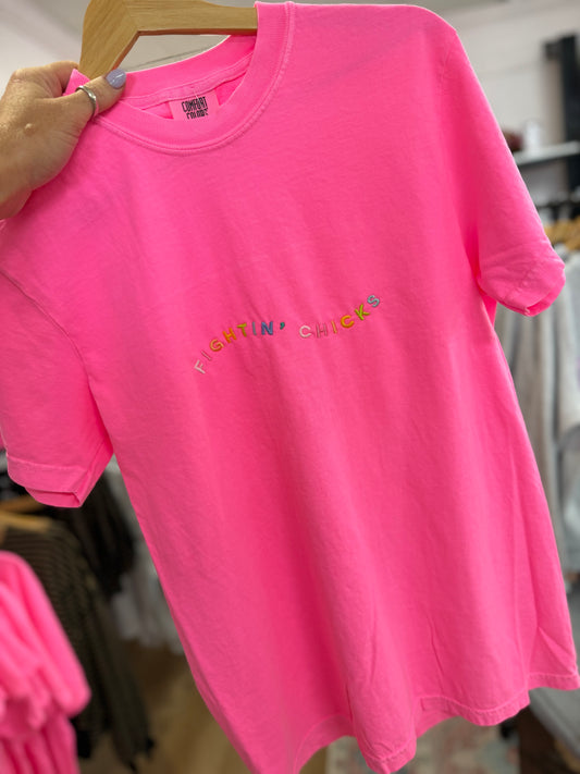 Hot Pink Fightin' Chicks Tee