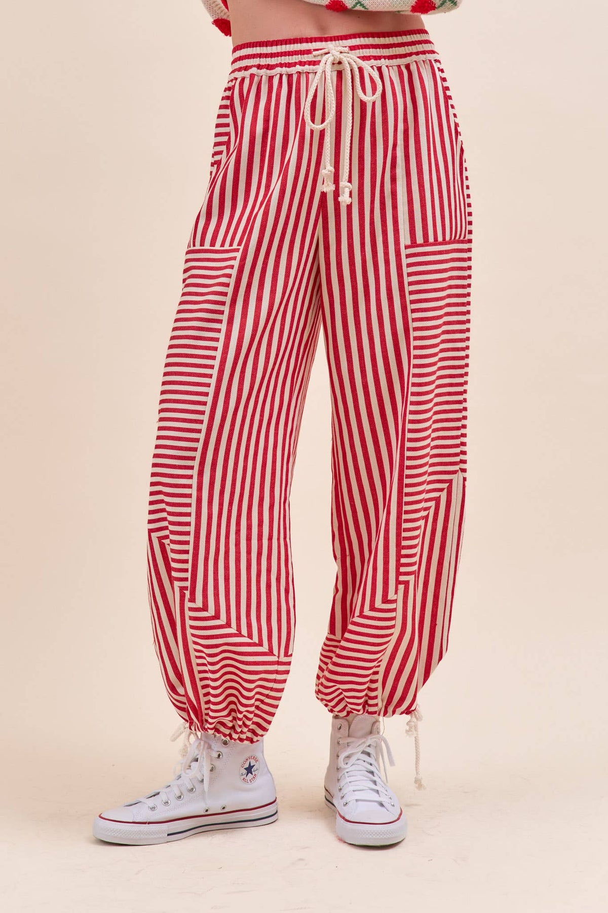 MIXED STRIPES PARACHUTE PANTS MP4366