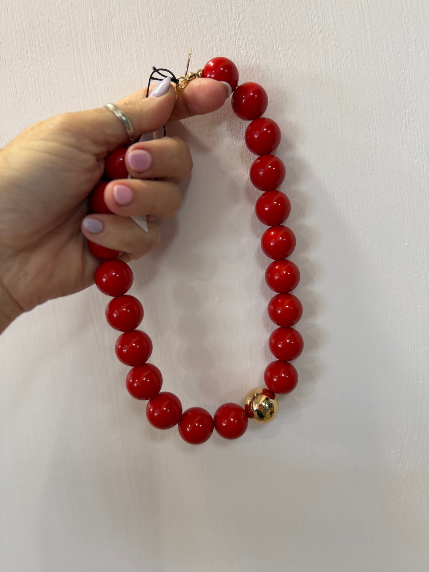Red Beaded Necklace