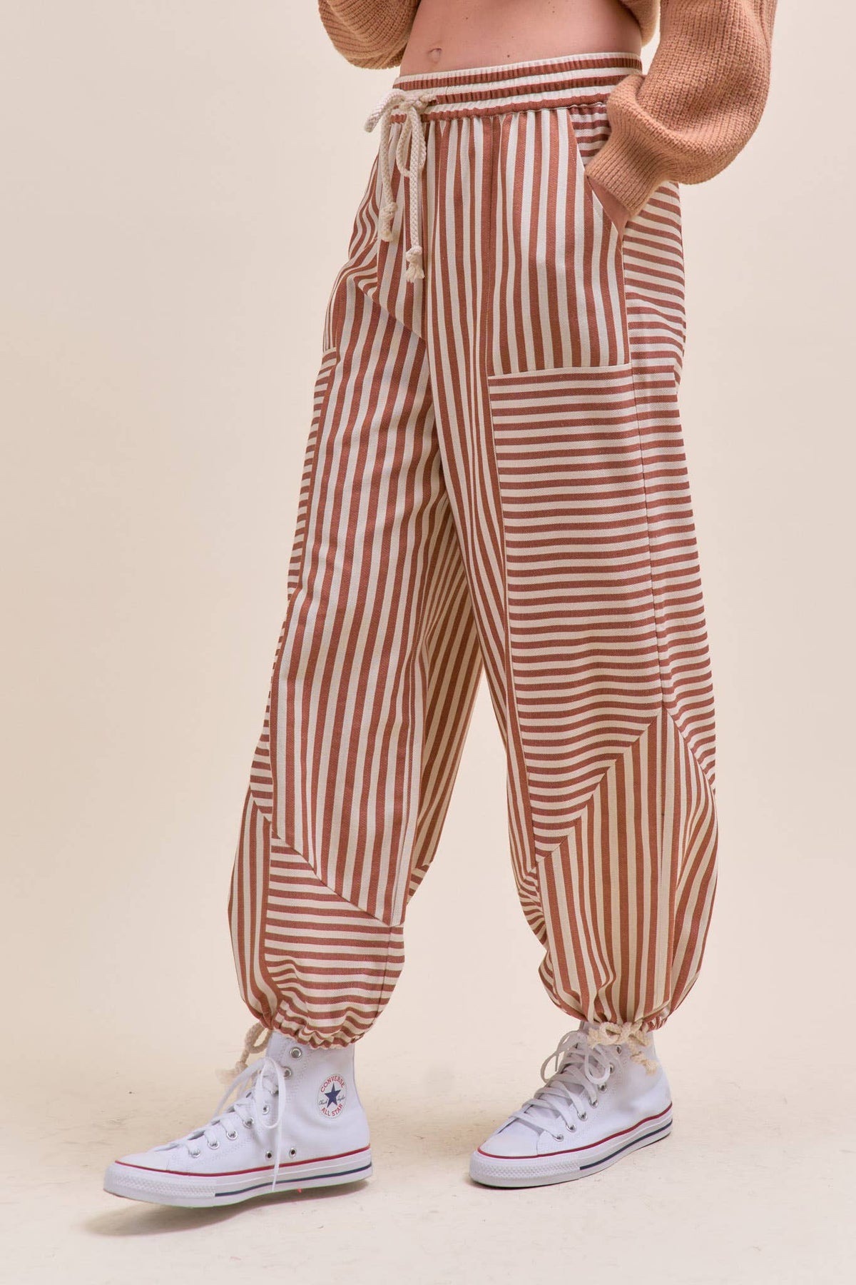 MIXED STRIPES PARACHUTE PANTS MP4366