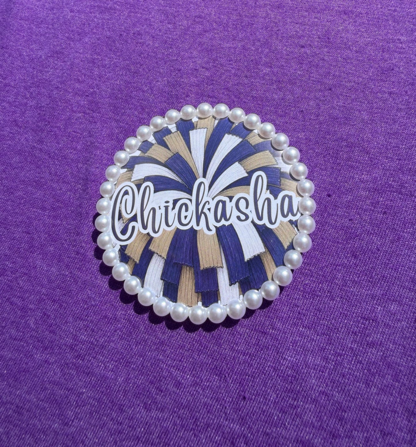 2.25" Chickasha Pom w/Pearl Trim