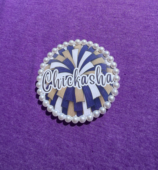 2.25" Chickasha Pom w/Pearl Trim