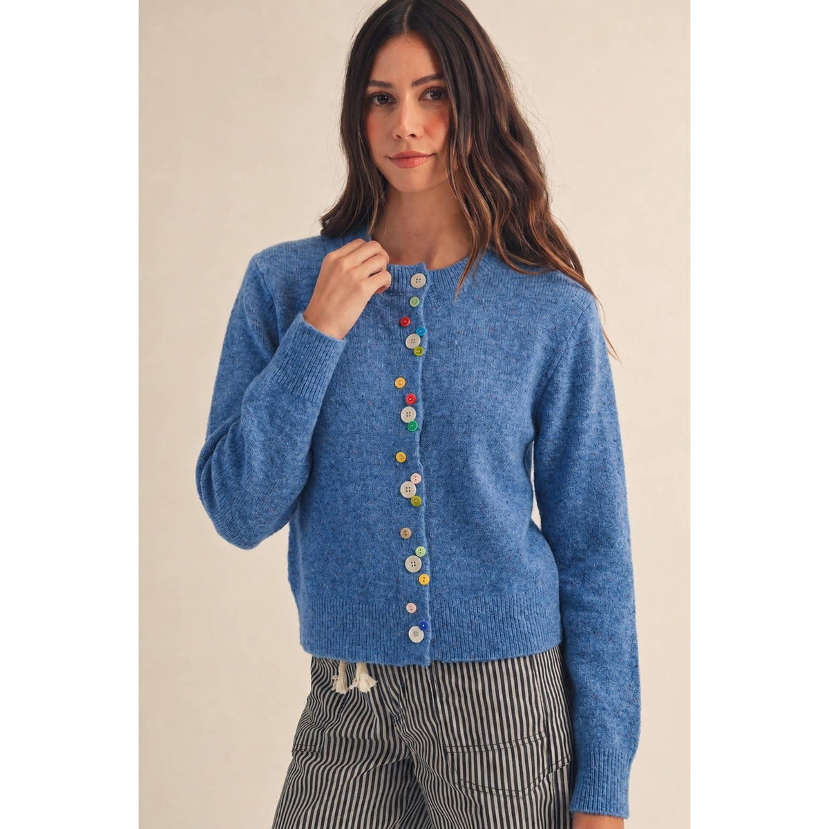 Whimsical Atelier Confetti Button Front Cardigan