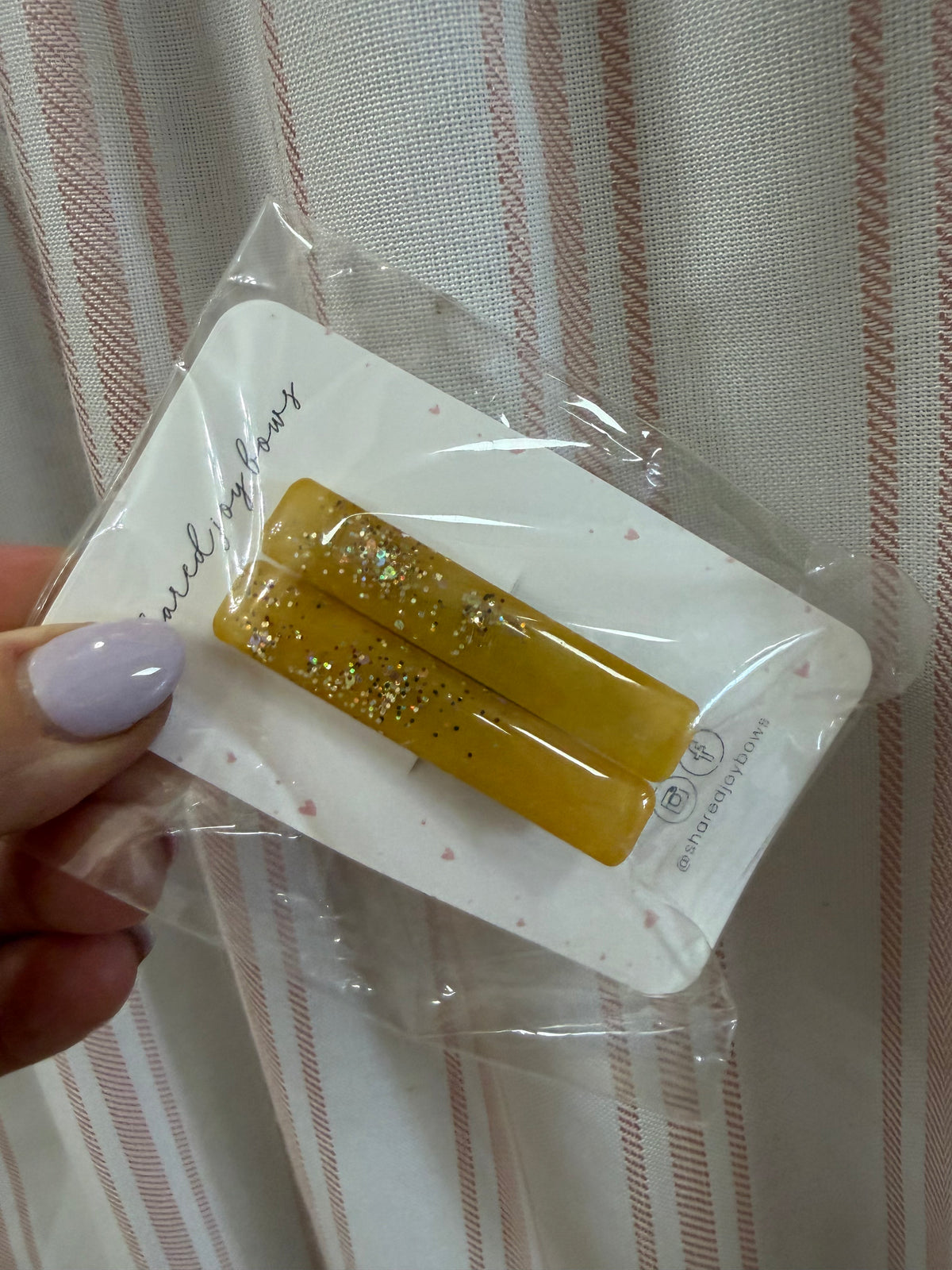 Gold Glitter Clip Set
