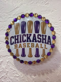 Chickasha Baseball Bat Button