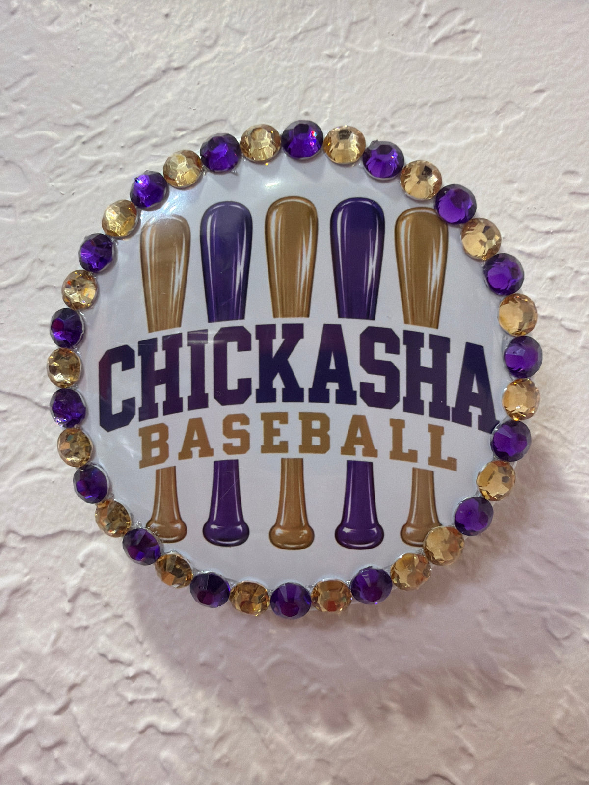 Chickasha Baseball Bat Button