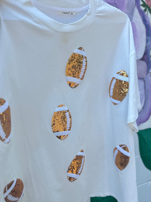 White Football Tshirt