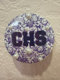 Volleyball CHS Purple w/ Pearls Button