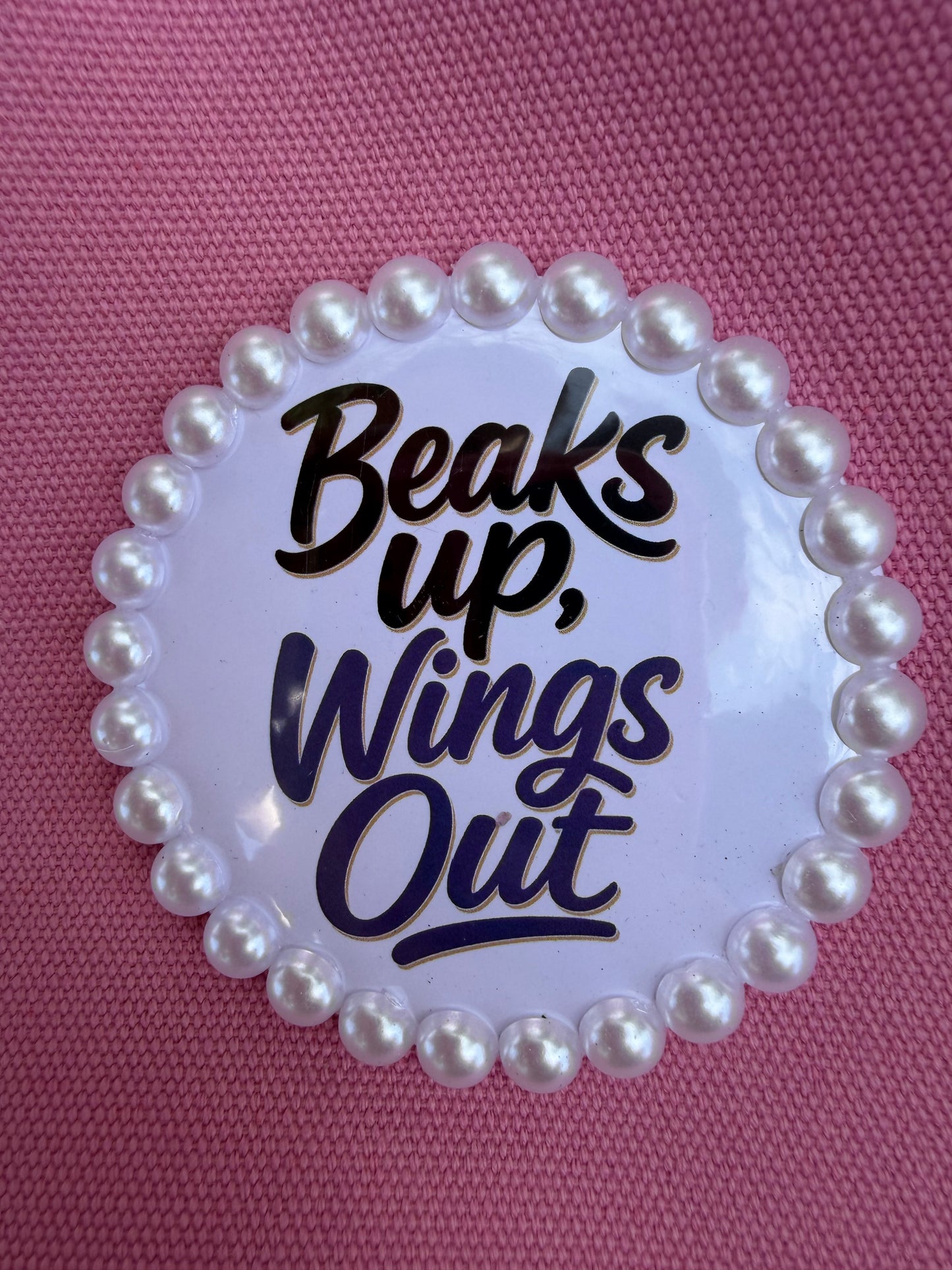 3" Beaks Up, Wings Out Button