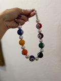 Pool Ball & Pearl Necklace