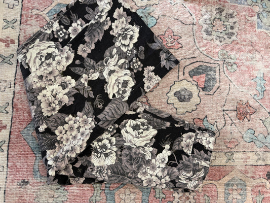 Black Floral Jeans