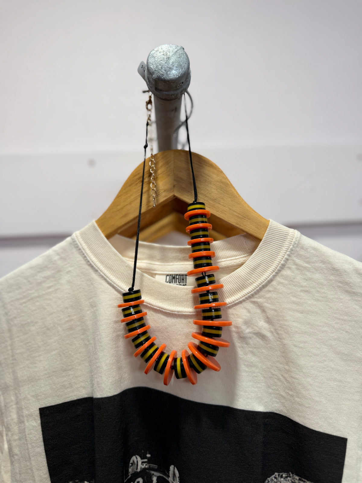 Orange Disk Necklace