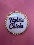 3" Fightin' Chick Gold Trim