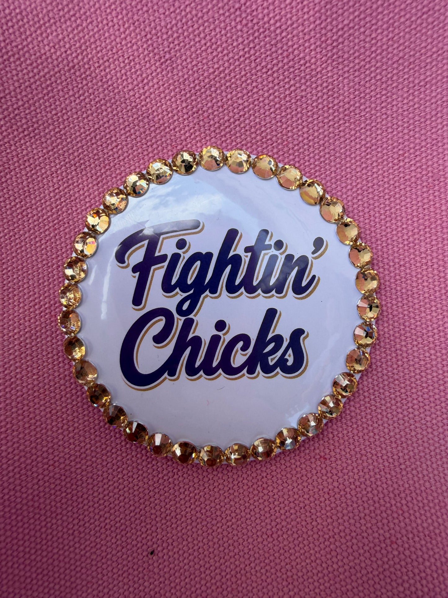 3" Fightin' Chick Gold Trim