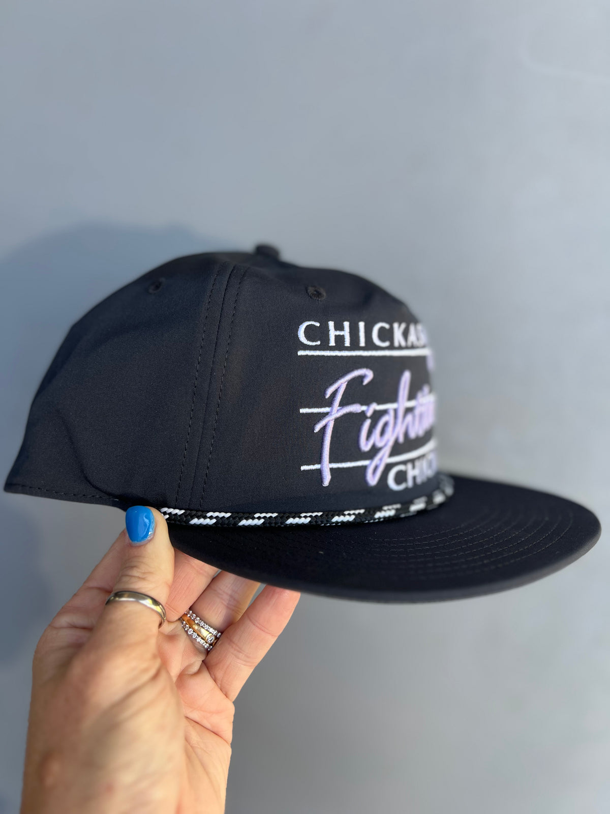 Black Rope Fightin' Chick Hat
