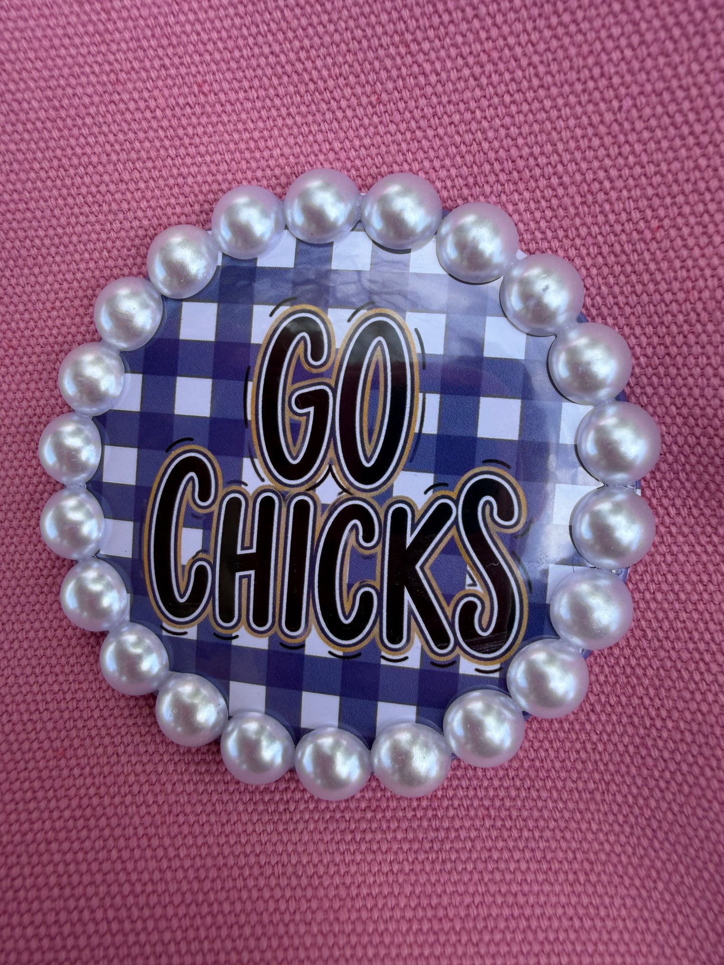 3" Plaid Go Chicks w/Pearls