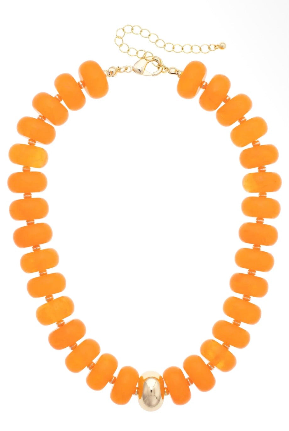 Orange Beaded Necklace