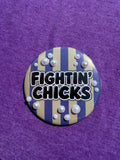 2.25" Stripe Fightin' Chick w/Pearls
