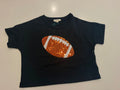 Gameday Sequin Football Patched T Shirt