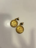Gold Chanel Paris Earrings