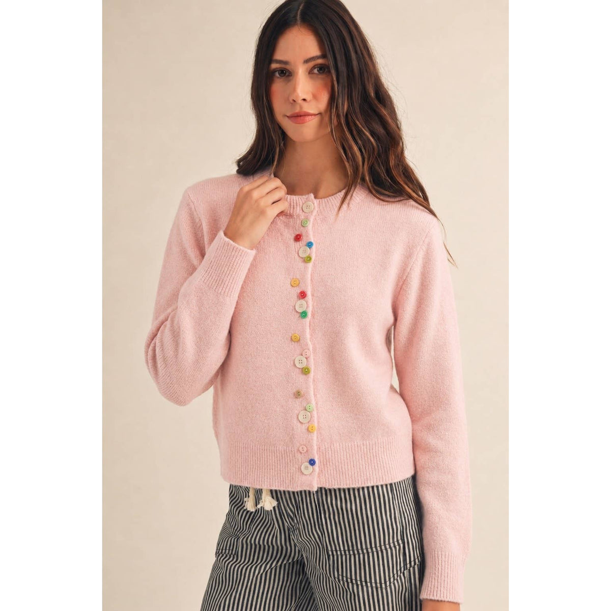 Whimsical Atelier Confetti Button Front Cardigan