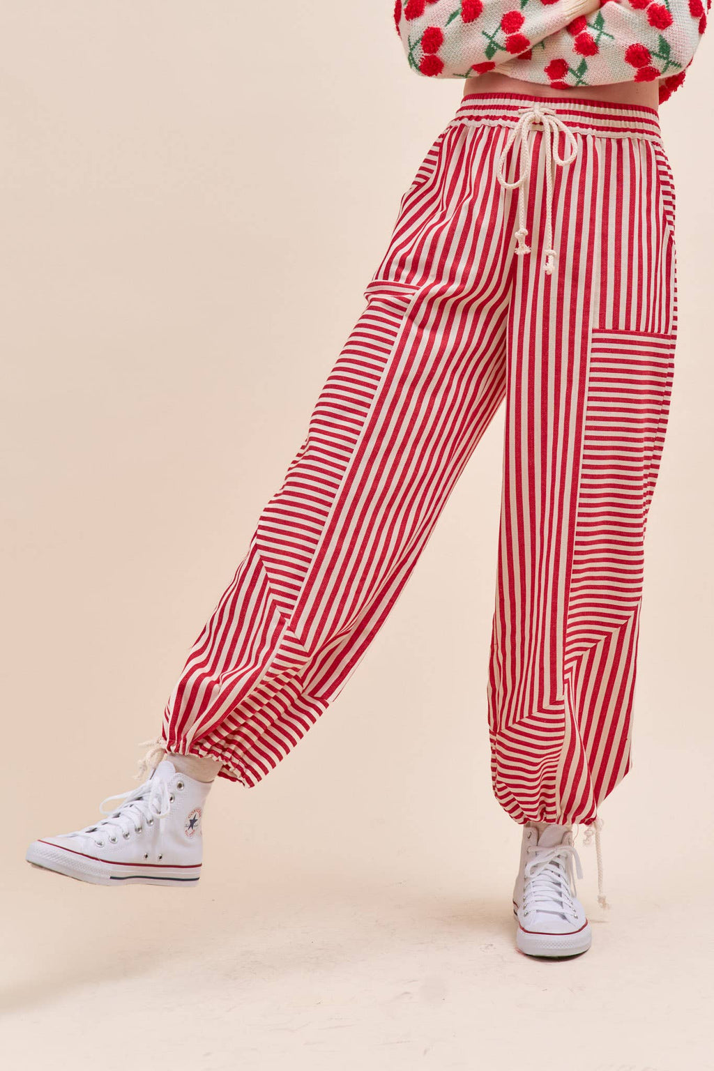 MIXED STRIPES PARACHUTE PANTS MP4366