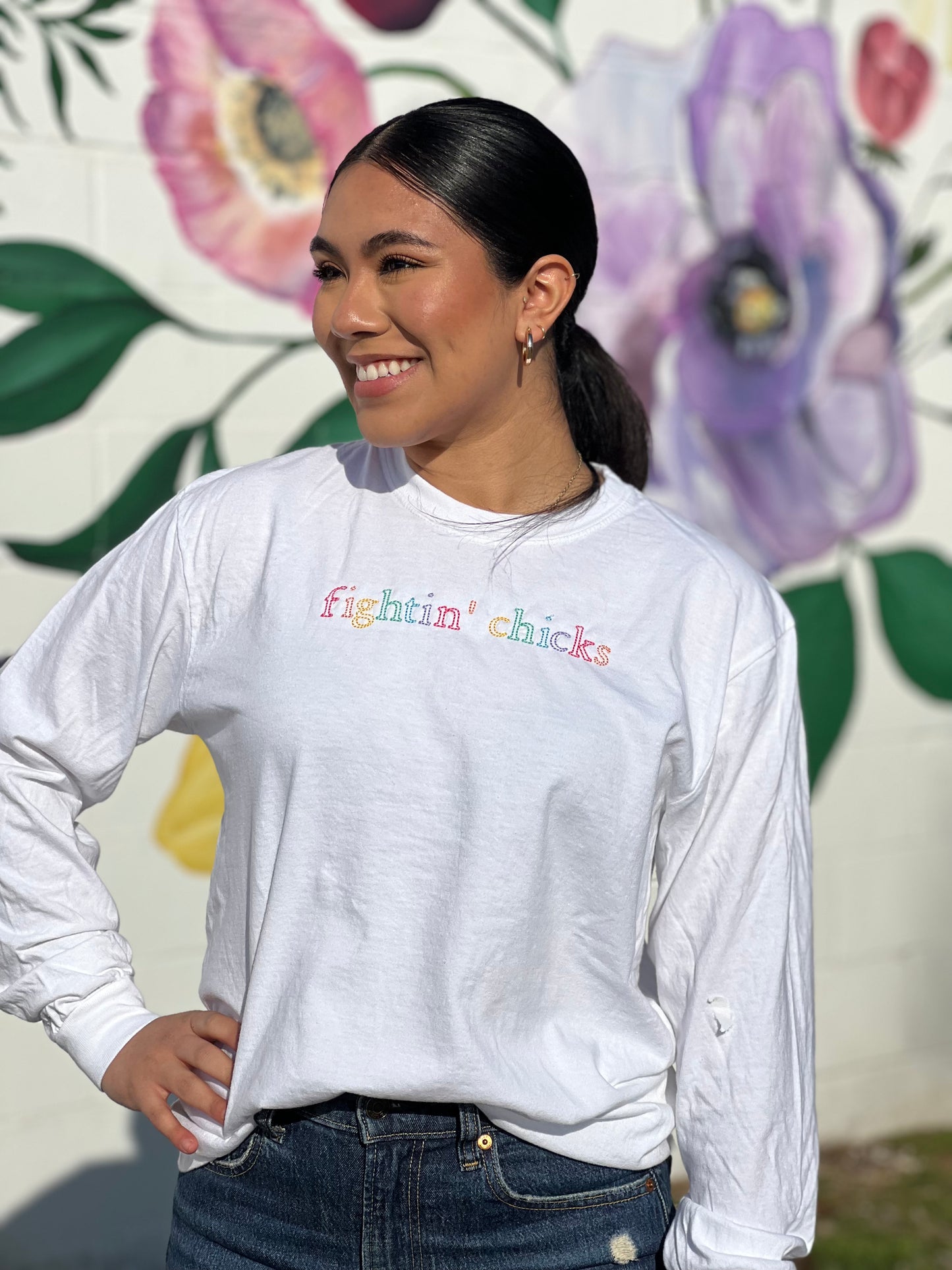 White Long Sleeve Tee